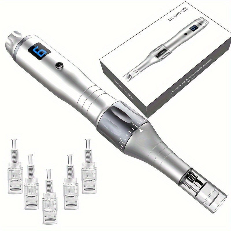 

Dr Derma Pen X3 With 5pcs Nano Cartridges Derma Pen Home Use Beauty Machine Skin Tools Kit Gifts For Women