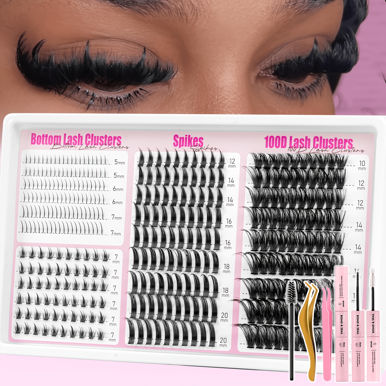 false lashes kit sold on Temu United States