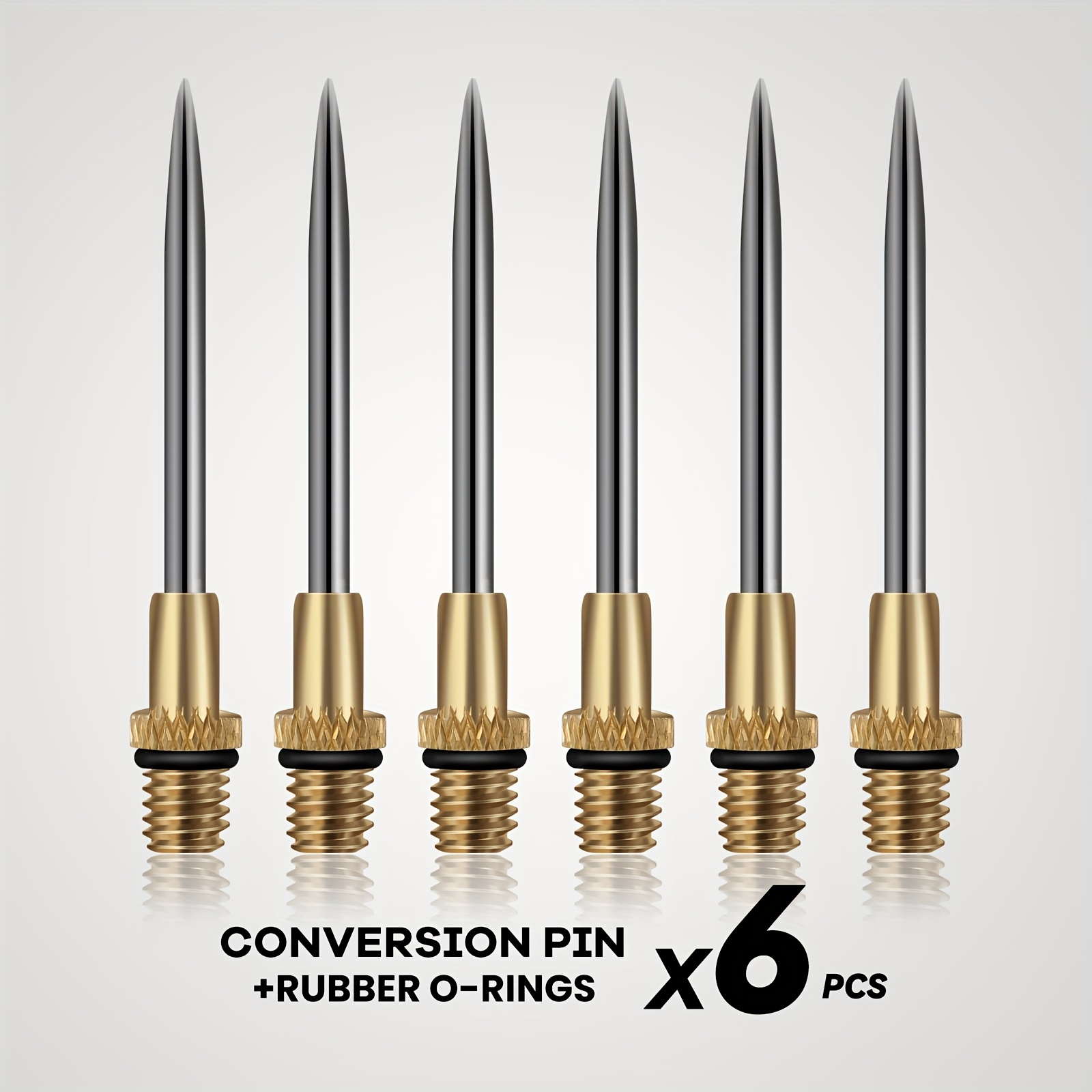 Set van 6 koperen dartpunten van 40 mm