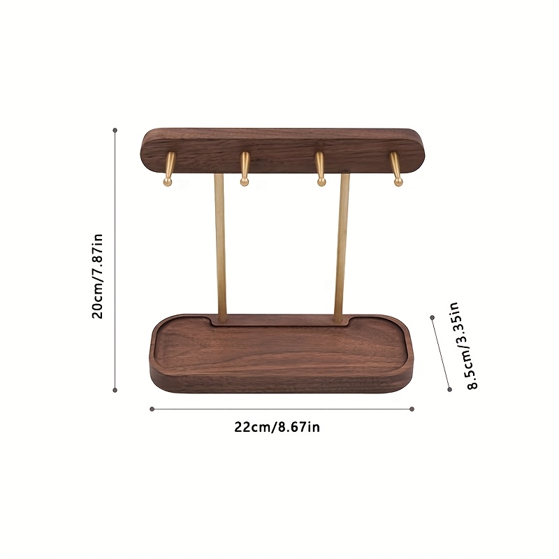 Elegant Wood Key Organizer – Handcrafted Entryway Storage Rack With , Wooden Tray For Keys, Jewelry, And Accessories – Home Decor And, Decorative Item | | Walnut Wooden Tray, Key Holder For Wall
