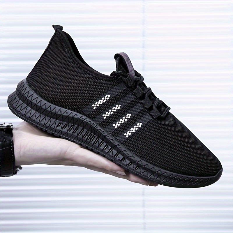 

Men's Mesh Breathable Running Shoes, Comfy Non Slip Rubber Sole Durable Lace Up Sneakers For Men's Outdoor Activities