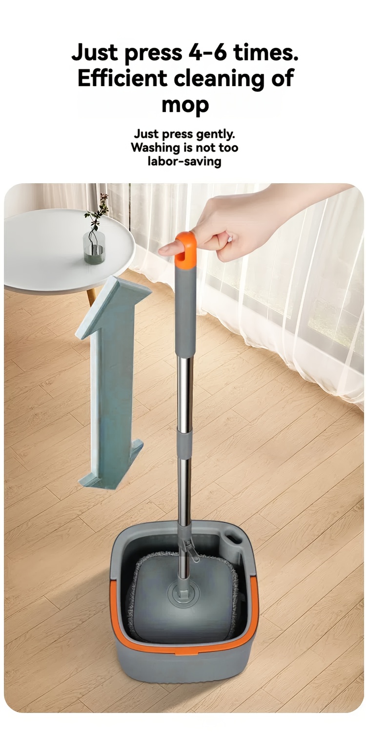   automatic cleaning mop and bucket set no power needed     room bedroom bathroom   cleaning tool details 3