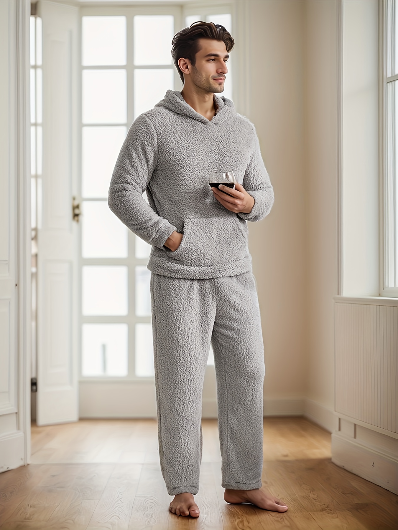 pièces pyjama homme en flanelle couleur capuche Temu Switzerland