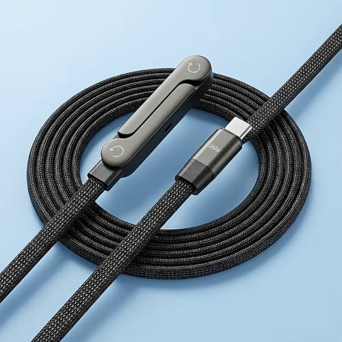 240w braided fast charging cable with phone holder type usb charging function 2 in 1 foldable phone holder durable multifunctional charging cable smartphones and tablets