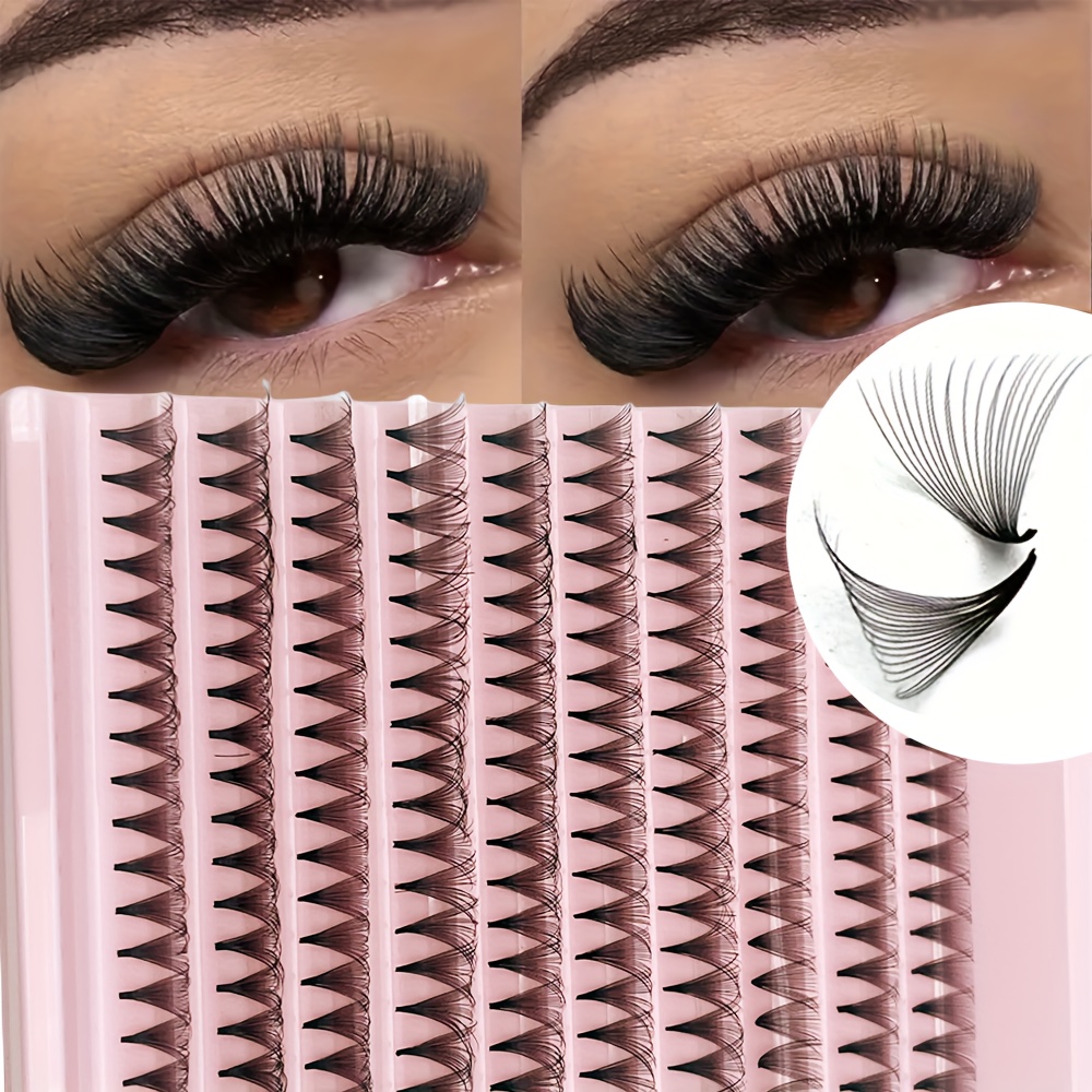 

200pcs 10d Premade Volume Eyelash Extensions, 0.07mm Individual Lashes, C/d , Easy Fan Lashes For Beginners, Oil-free, Deep V Middle Stem For Look, Weddings &