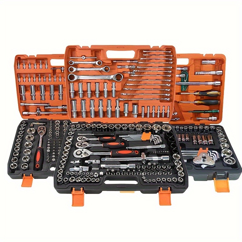 

53-piece Professional Heavy-duty Stainless Steel Tool Set For Off-road Motorcycles - Complete Auto Maintenance Kit, Uncharged Power Mode, Durable Materials