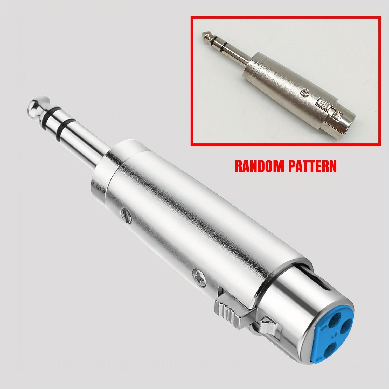 1pc JYFT 1/4 TRS Male to XLR Female Adapter, Cat5e Ethernet Cable Compatible, Round Stereo Audio Connector, No Battery Required