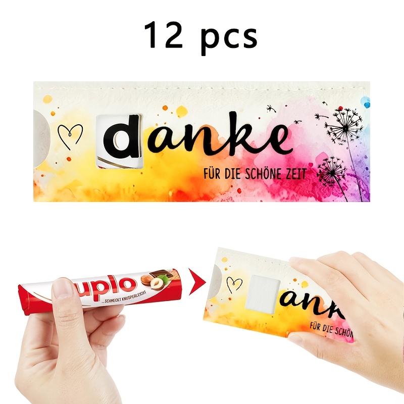 TEMU Geschenk für Sie/Ihn 6/12-teiliges Set Filz-Geschenkboxen, bedruckt mit dem deutschen Spruch "Danke Für Die Schöne Zeit", Geschenkbox-Verpackung