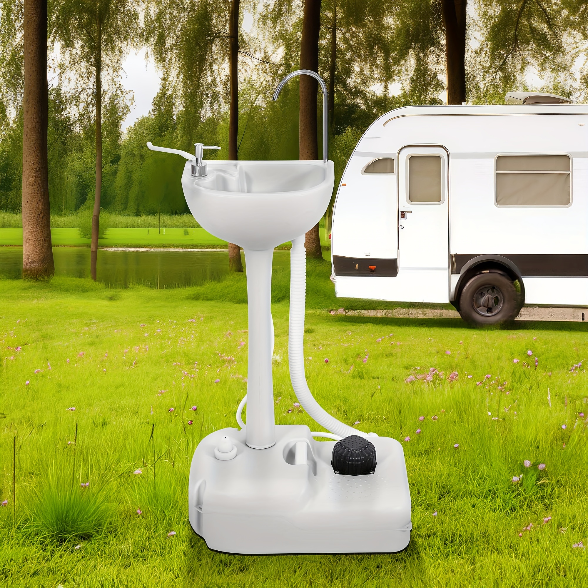 

Exkusid Portable Sink Camping Hand Washing Station With 17l Wash Basin Stand For