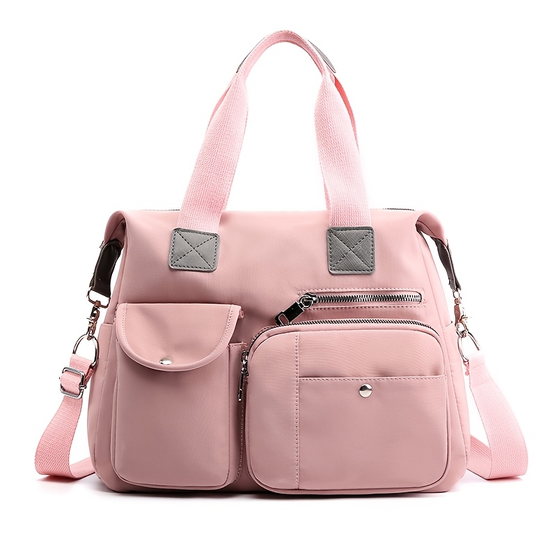 

Sac Fourre-Tout Chic en Nylon pour Femme - Sac à Épaule & Bandoulière Spacieux avec Fermeture Éclair, Doublure en Polyester