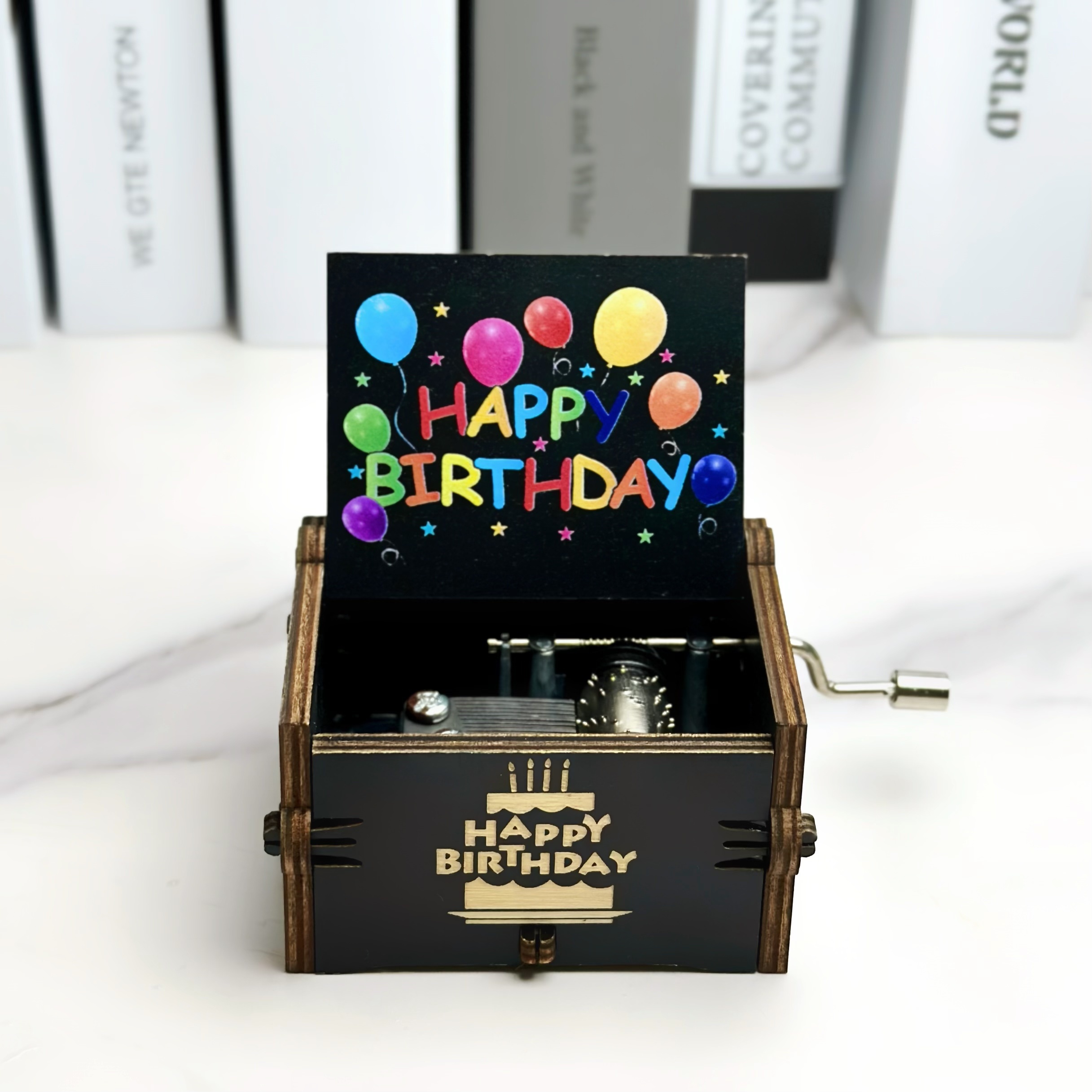 

Happy Birthday Wooden Mini Colorful Music Box Birthday Gift