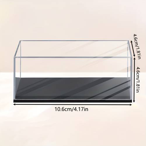 4er-set durchsichtige, staubdichte acryl-displayboxen, erhältlich in schwarz/weiß, größe: 4,17 x 1,87 x 1,87 zoll, für auto-modelle im maßstab , anime-figuren und sammlerstücke, spielzeug-aufbewahrungsboxen