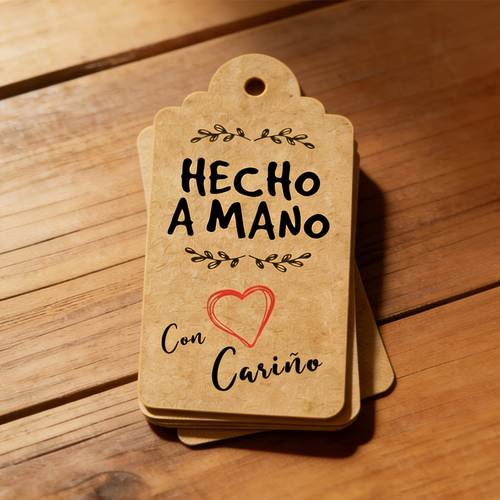 item picture 30pcs handmade heart shaped tags with cords spanish for handmade card labels gift baking floral packaging decorative cards handmade feel additions hang tags