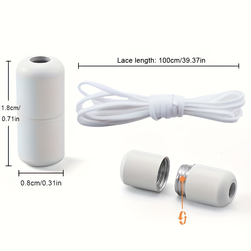1 Pair of Free-to-Take-off Shoe Laces with Capsule Buckle and Elasticity, Lazy Person's Laces, Fashionable Laces Suitable for Board Shoes and Sports Shoes