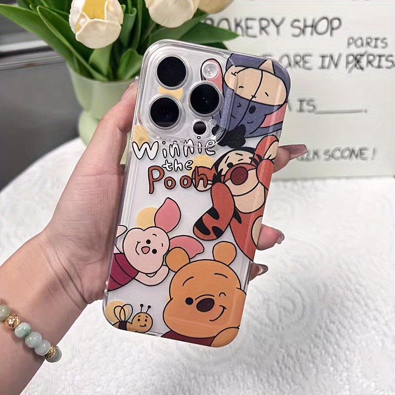 

Disney And Tigger Cartoon Phone Case For 14 Pro Max, 13, 14, 15, 7/8 Plus, 11, X/xs, Transparent Tpu Protective Cover