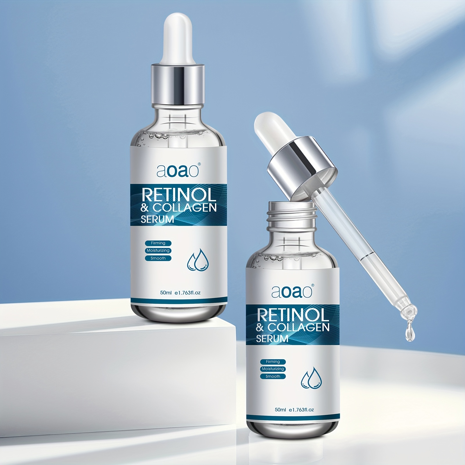 Image of Serum Containing Retinol And Collagen, Enriched With Hyaluronic Acid And Vitamin E, Hydrates And Significantly Tightens The Skin
