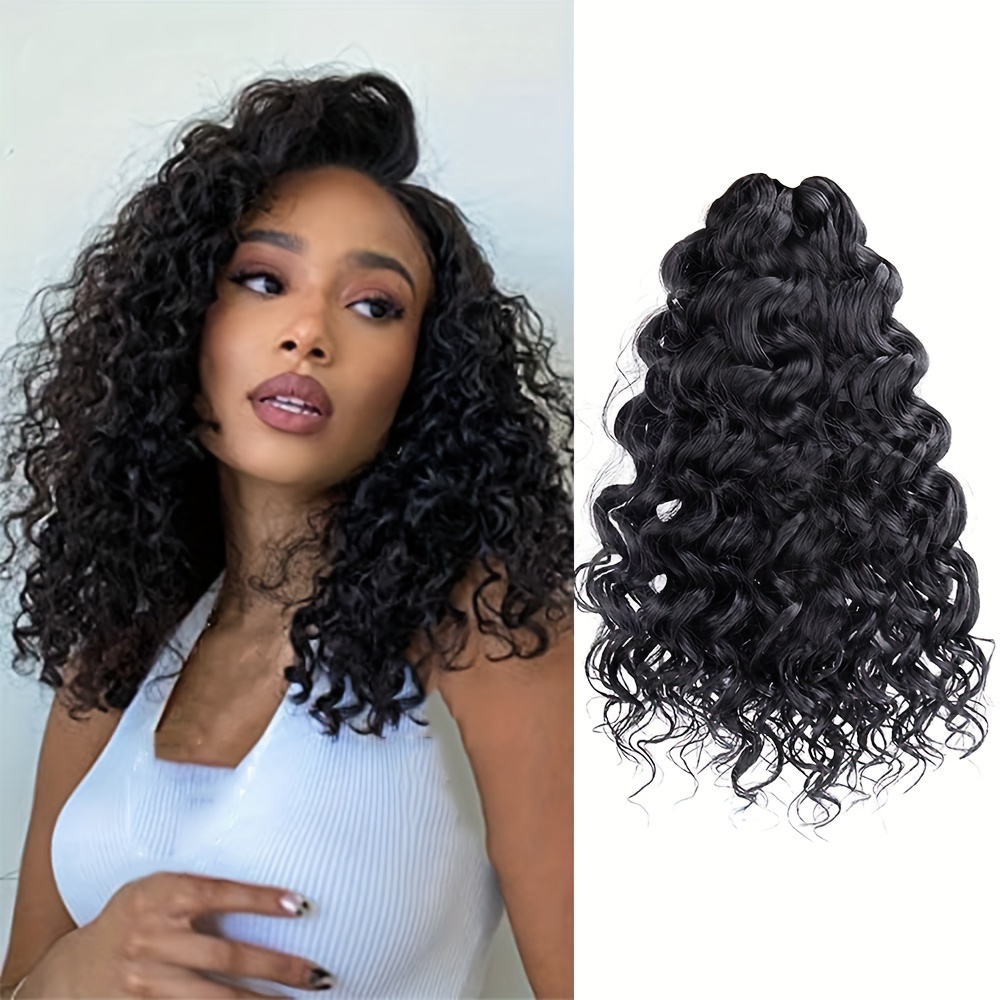 Afro Water Wave Crochet Hair Braids Marlybob - Temu