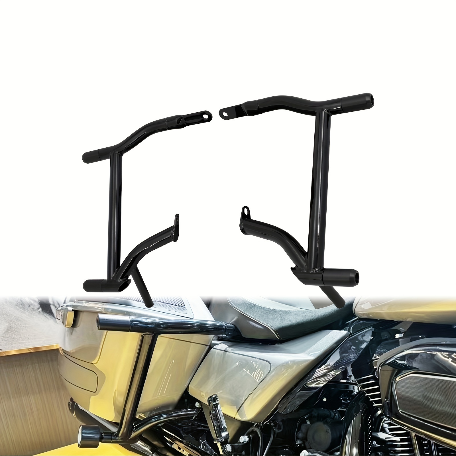 TEMU Touring Street 09-23 Saddlebags Guards Crash Rails Bars
