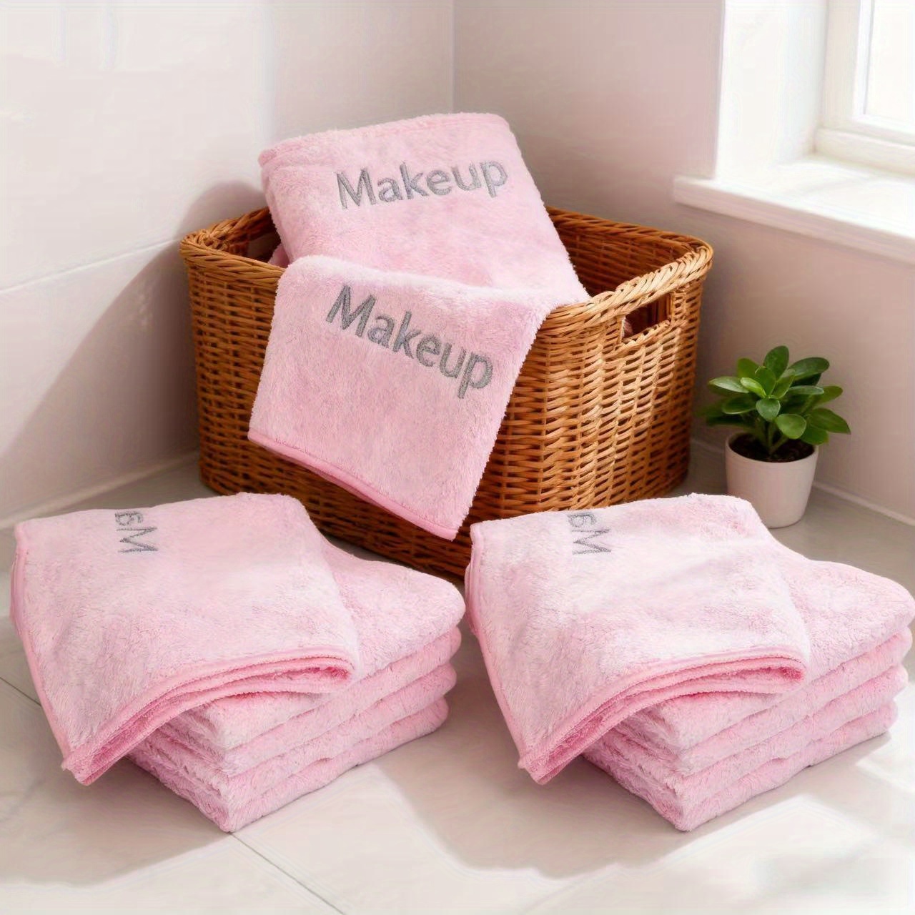 E-shop 5 Stück Make-up Entferner – Weiche Korallenfleece Mikrofaser Fingerspitzen Gesichtstücher für Hände Make-up