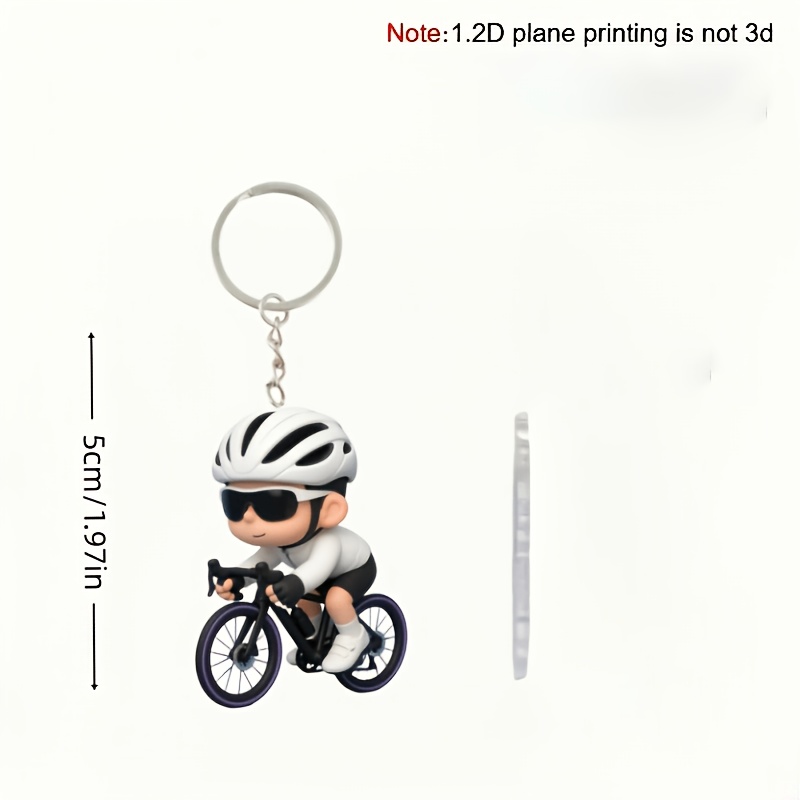 TEMU Llavero de ciclismo para hombre de material acrílico 2D, decoración de colgante para bolso, regalo divertido , , novio, del de ciclismo,