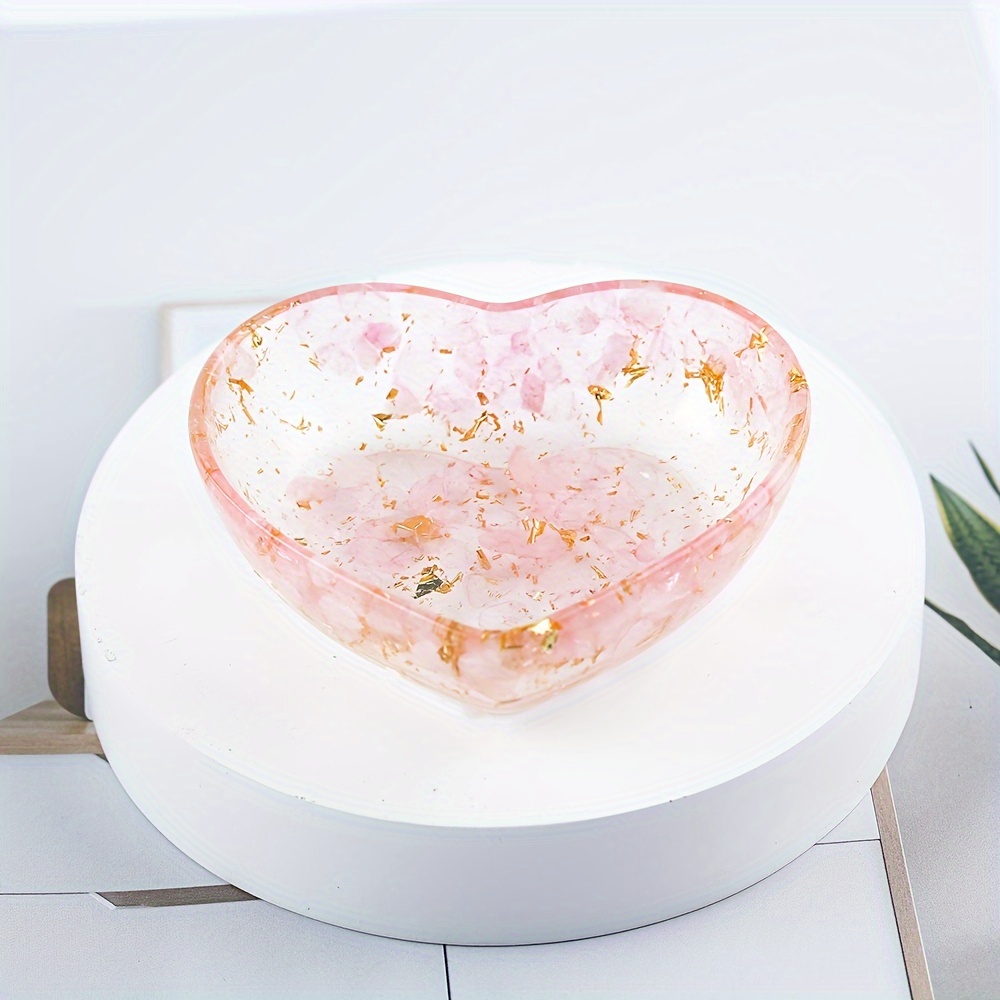 Image of 1 Love Bowl, Decoration Craft, Natural Crystal Jewelry, Resin Gift Souvenir, Christmas Decoration, Home Decoration, Party Decoration, Thanksgiving Gift