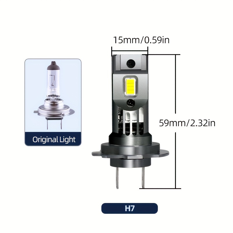 16000LM H7 LED Bulb, 6500K Extremely Bright Halogen Replacement