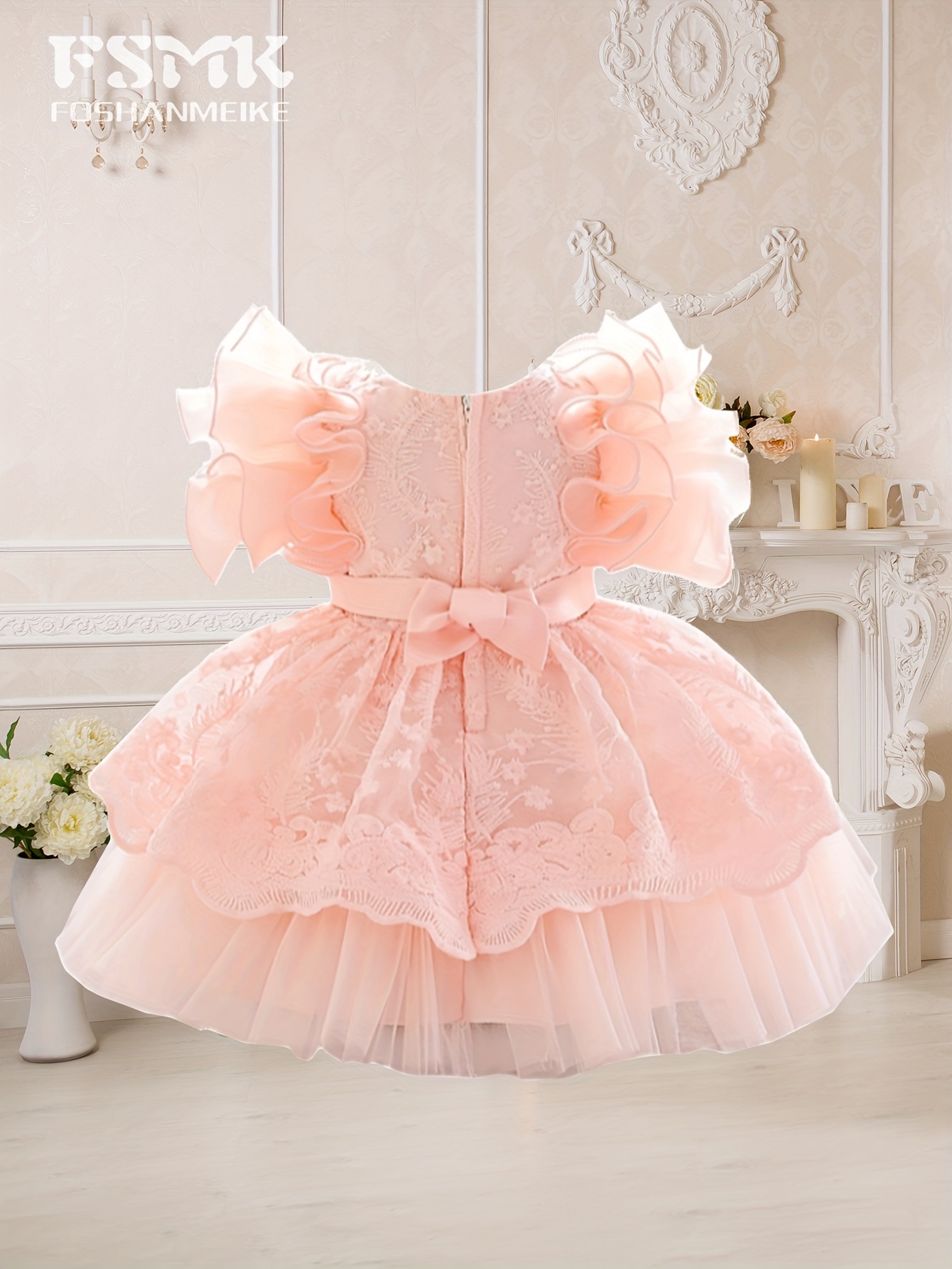 Pink princess sale baptism dresses