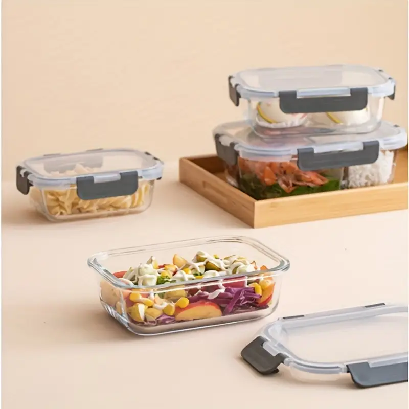 1pc large 22 88oz glass lunch box with lid 2 compartment design microwave refrigerator safe ideal for outdoor use perfect gift Product details 1