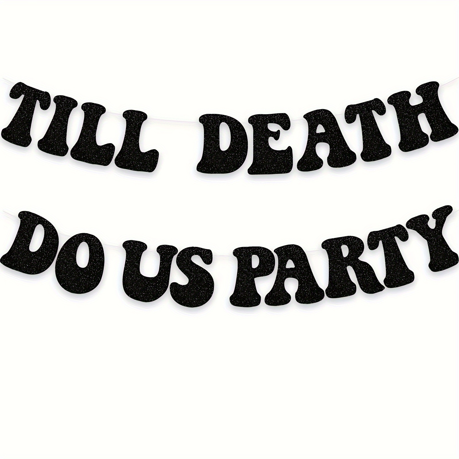 

1set, Till Death Do Us Party Halloween Diy Banner Bride To Be Bachelorette Party Garland Wedding Anniversary Theme Sign, Party Decor Supplies, Home Decor Supplies