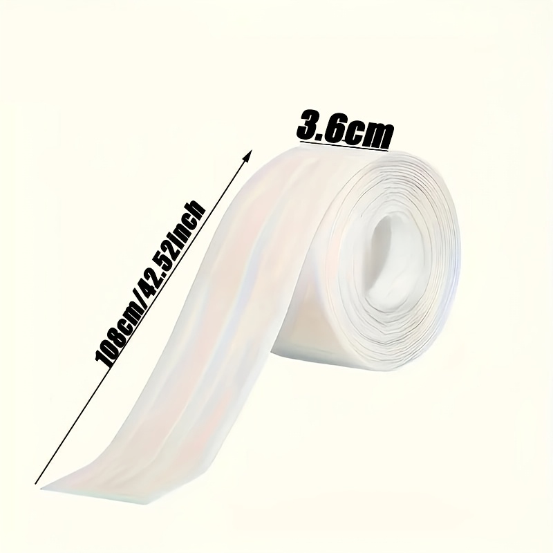 TEMU 42.52-inch Kitchen And Bathroom Waterproof Tape, Suitable For Toilet, Kitchen , Paste On Various , Washbasin And Toilet Waterproof Tape, Easy To