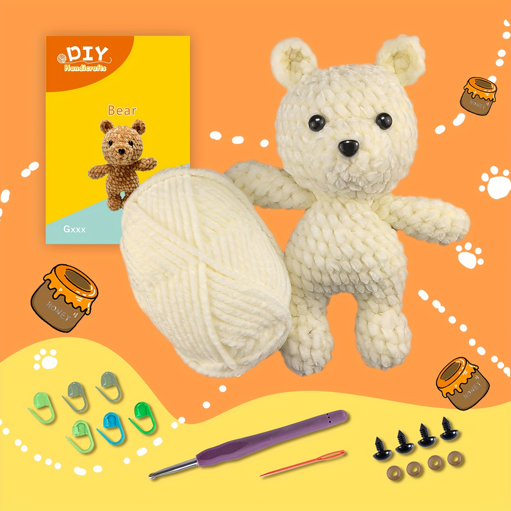 DIY Red Fox Crochet Kit With Step-By-Step Video Tutorials For Beginners  Knitted Animal Kit With Crochet Hooks Doll Cute Animal Crocheting Knitting  Kit As Creative Gift For Festival And Birthday Party Supplies