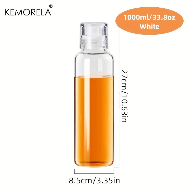 Image of Kemorela 1pc, 300/450/600ml Cooking Oil Bottle, Graduated Oil Bottle, Glass Oil Bottle, Soy Sauce Bottle, Honey Bottle For Air Fryer, Salad, Frying, Grilling, Kitchen Gadgets