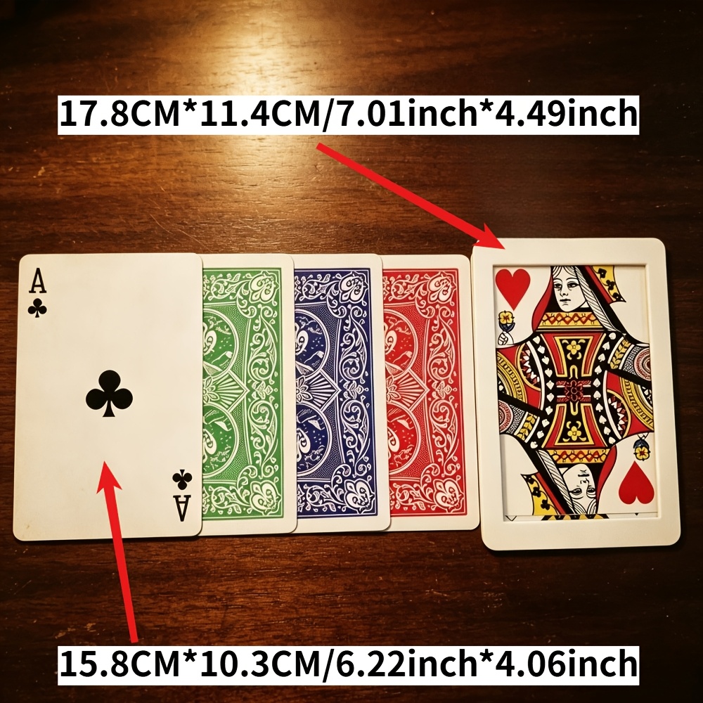 2pcs large magic card set reversible magic card   ace two   up   effects featuring the instant   of cards and the stealthy   of   this     card performance  