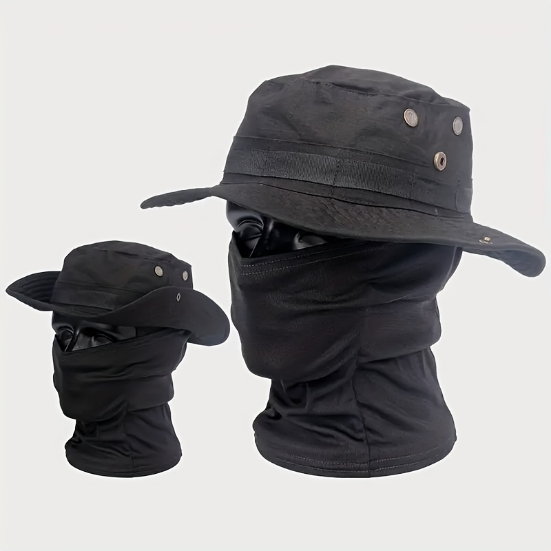 Set Cappello Boonie Mimetica Con Passamontagna - Protezione UV Per Pesca, Caccia E Trekking