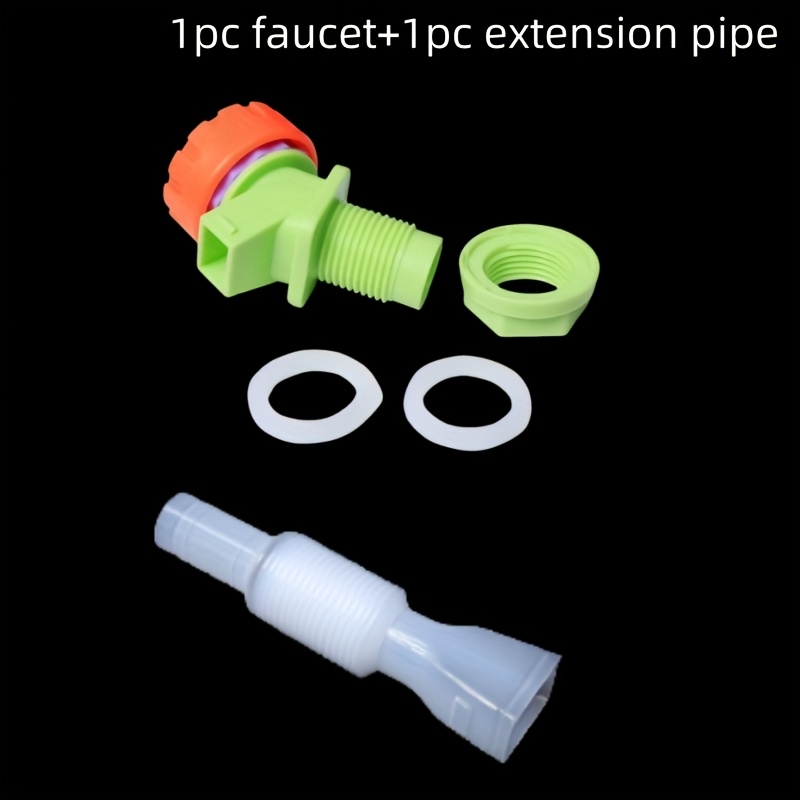 1pc +1pc Extension Pipe, Multifunctional Outdoor Bucket , Large-diameter Outdoor Valve, Suitable For Water Tanks, Fish Tanks, Garden Irrigation, Gardening Accessories, Bucket Switch