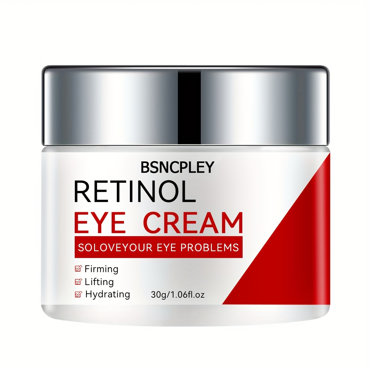 

30g Retinol Eye Cream, Eye Cream Containing Hyaluronic Acid And Collagen, Firm, Smooth And Moisturize The Eyes Area With Plant Squalane