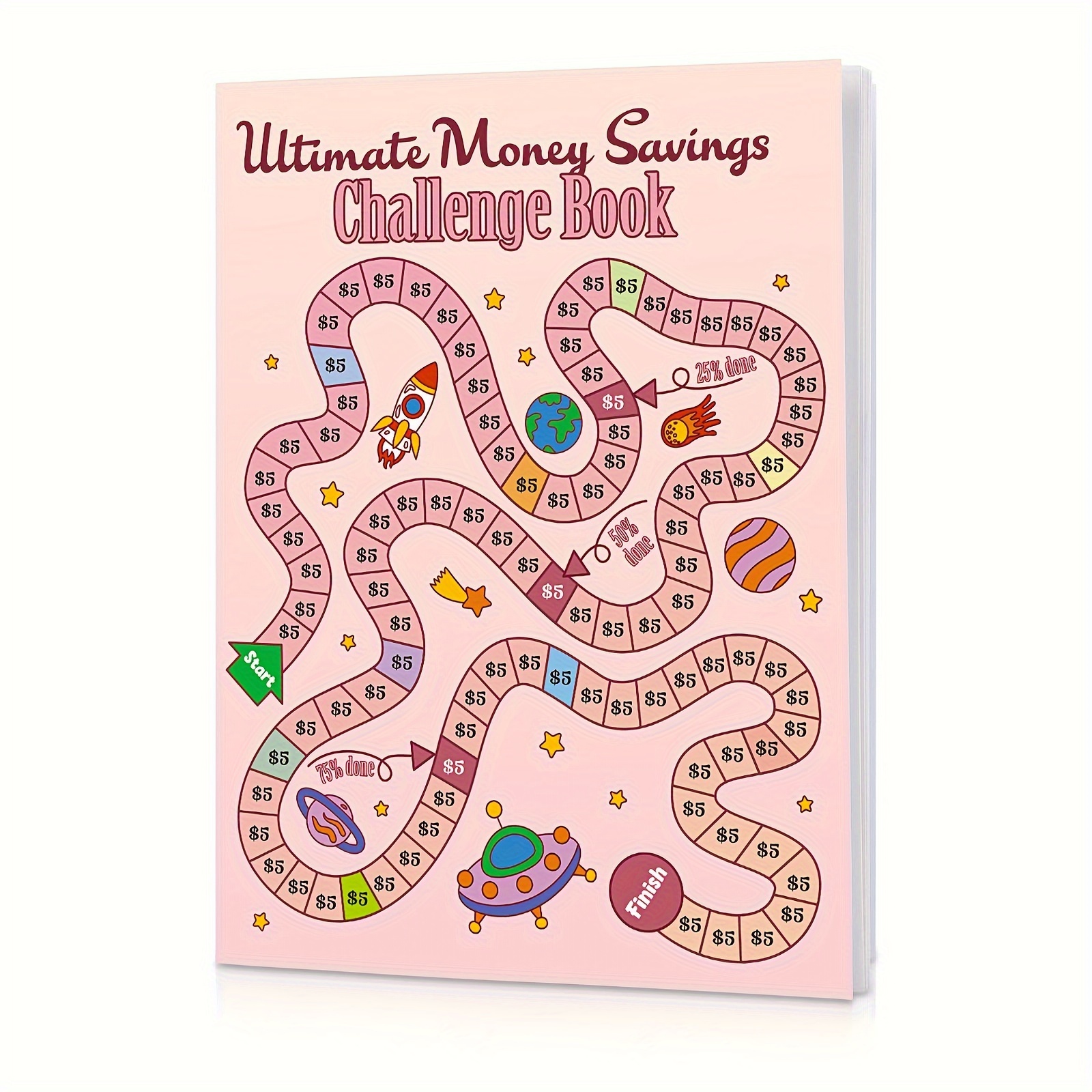 

1pc, The Ultimate Money-saving Challenge, With 30 Different Money-saving Goals, Divided Into 30 Days, Payday, Gift-giving, And 100 Money-saving Envelopes, 36 Sides/18 Sheets Of Paper, To Save Money.