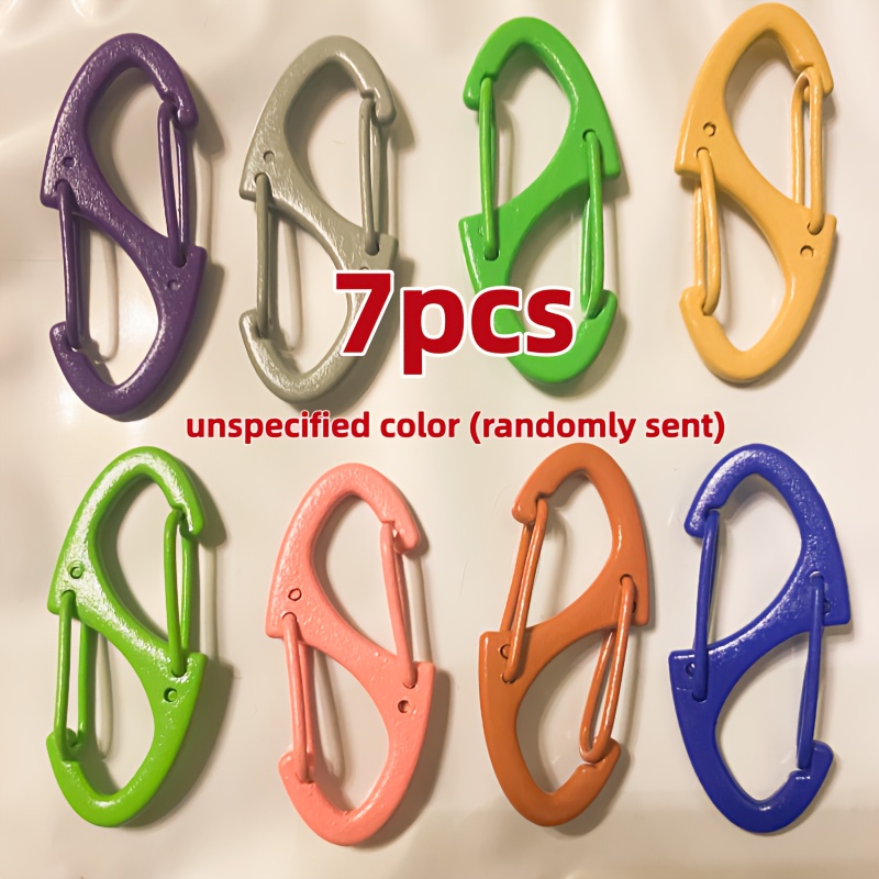 TEMU Paquete de aleatorios, ganchos en aleación de esmaltado multicolor, cerraduras antirrobo, equipaje, mochila, adicionales para camping y