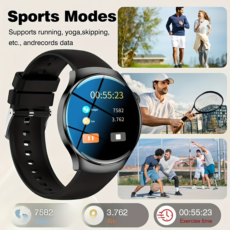 Valentine'S Day Gift - a Popular New Silicone Strap Smartwatch, Suitable for Both Men And Women, Capable of Making/Receiving Calls, Step Counting, Calorie Tracking, Multiple Sports Modes, Remote Camera Control, Music Playback, Alarm Reminders