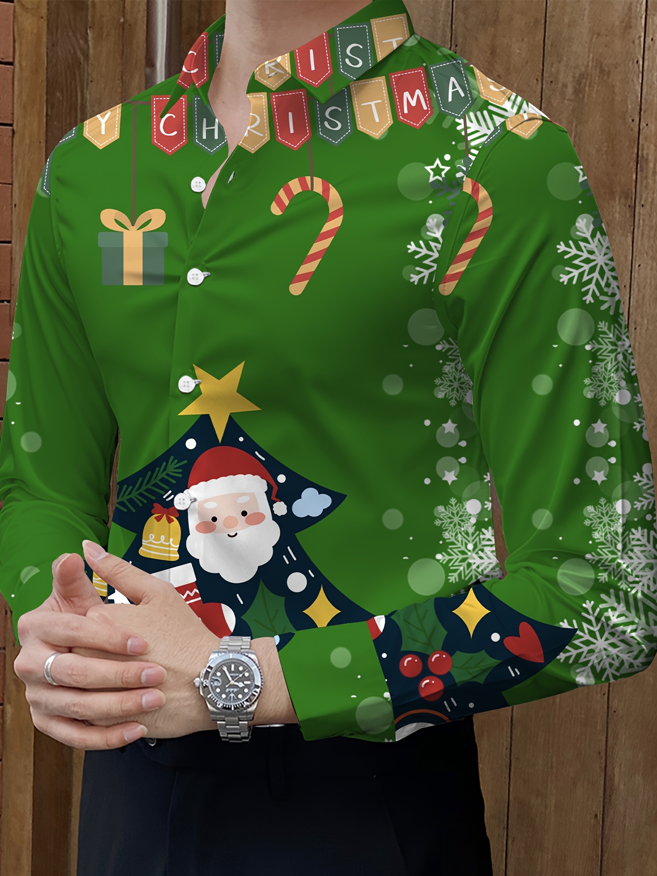 mens dress shirt christmas style | Temu Nigeria