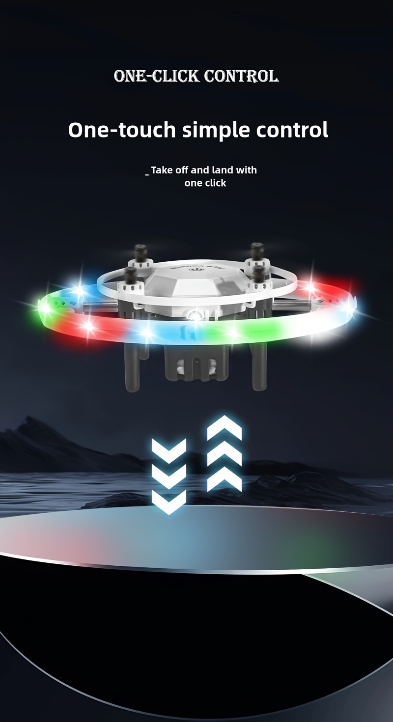 2.4G RC Mini Drone, Includes 2 Batteries, 360° Aurora Sphere Stunt Flips, Dazzling LED Lights, Auto-hover Altitude Hold, Headless Mode, One-key Takeoff/landing. Perfect Beginner-friendly Toy Or Gift.