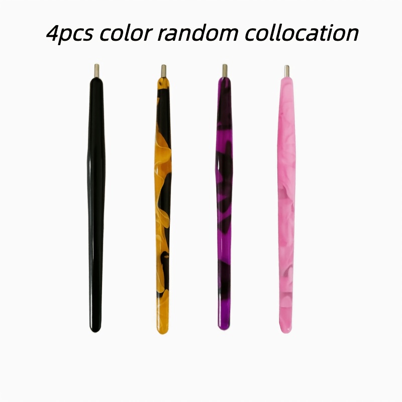 TEMU 4 Portable Nail Polish Magnetic Pens, French Women's Nail Art Supplies, Professional Nail Magnetic Pens, Used In Salons/home Nail Shops,