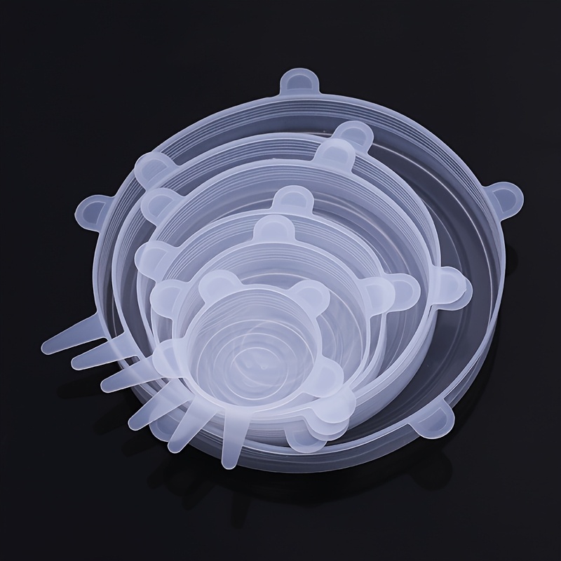 TEMU 1set Elastic Covers, Reusable Bowl Food Storage Cover, Silicone Cover, Dishwasher And Refrigerator , Kitchen Supplies