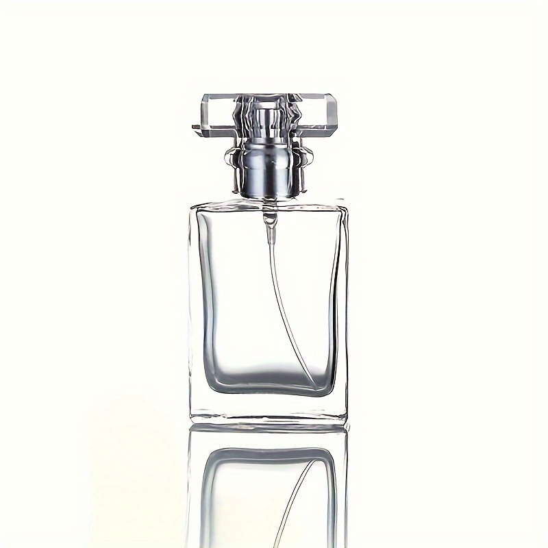 

1pc 30ml Premium Transparent Glass Perfume Bottle - Sleek, Refillable & Portable Spray With Metallic Nozzle - Daily Use, Travel & Camping, Perfume Refillable Bottles