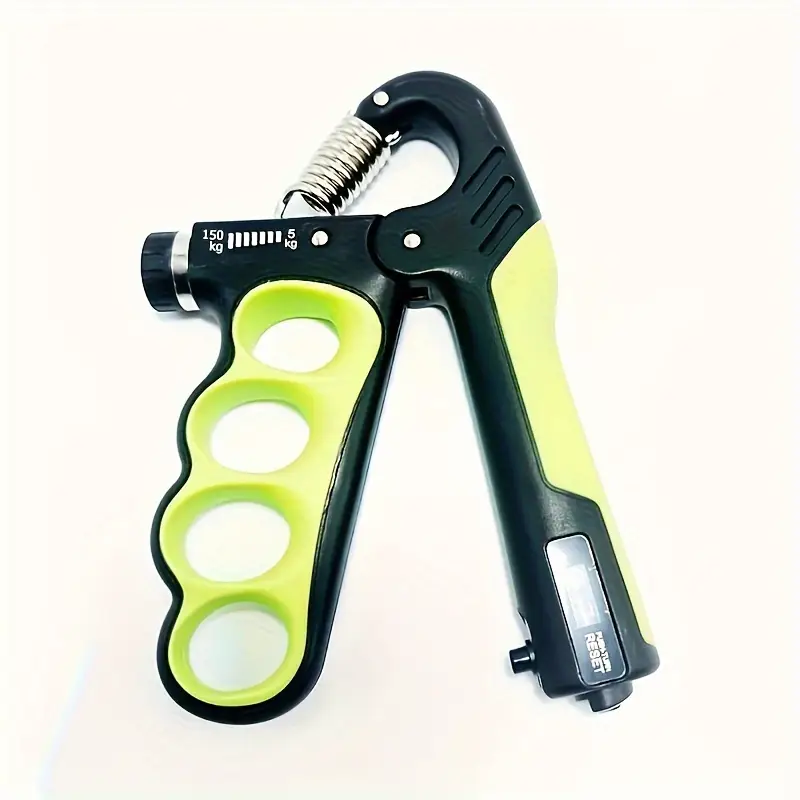 1pc mechanical counting grip strength trainer adjustable 5 150kg hand exercise for muscle training pp material blue green purple no power required fitness equipment for home gym use Product details 8