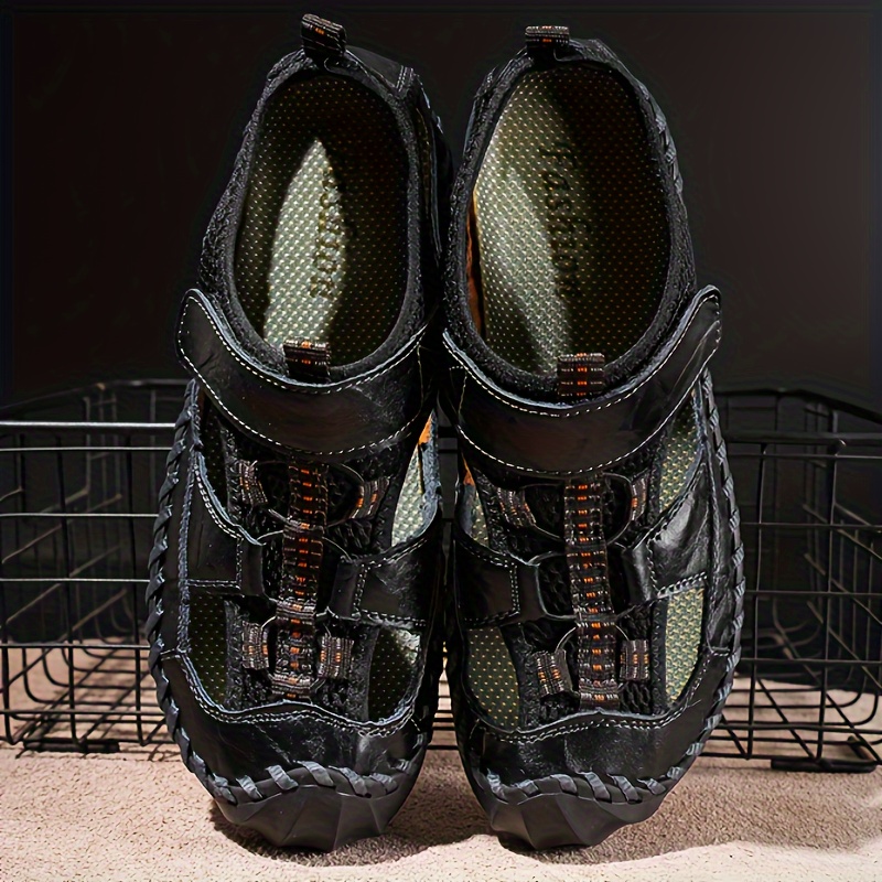 Men'S Casual Sports Sandals Solid Color, Round Toe, Adjustable Fastener, Superfine Fiber Upper, Rubber Sole, Faux Insole and Lining, Breathable Slip-Resistant Outdoor Beach Shoes for Spring, Summer, Fall 16 Men'S Casual Sports Sandals Solid Color, Round Toe, Adjustable Fastener, Superfine Fiber Upper, Rubber Sole, Faux Insole and Lining, Breathable Slip-Resistant Outdoor Beach Shoes for Spring, Summer, Fall - Image 16