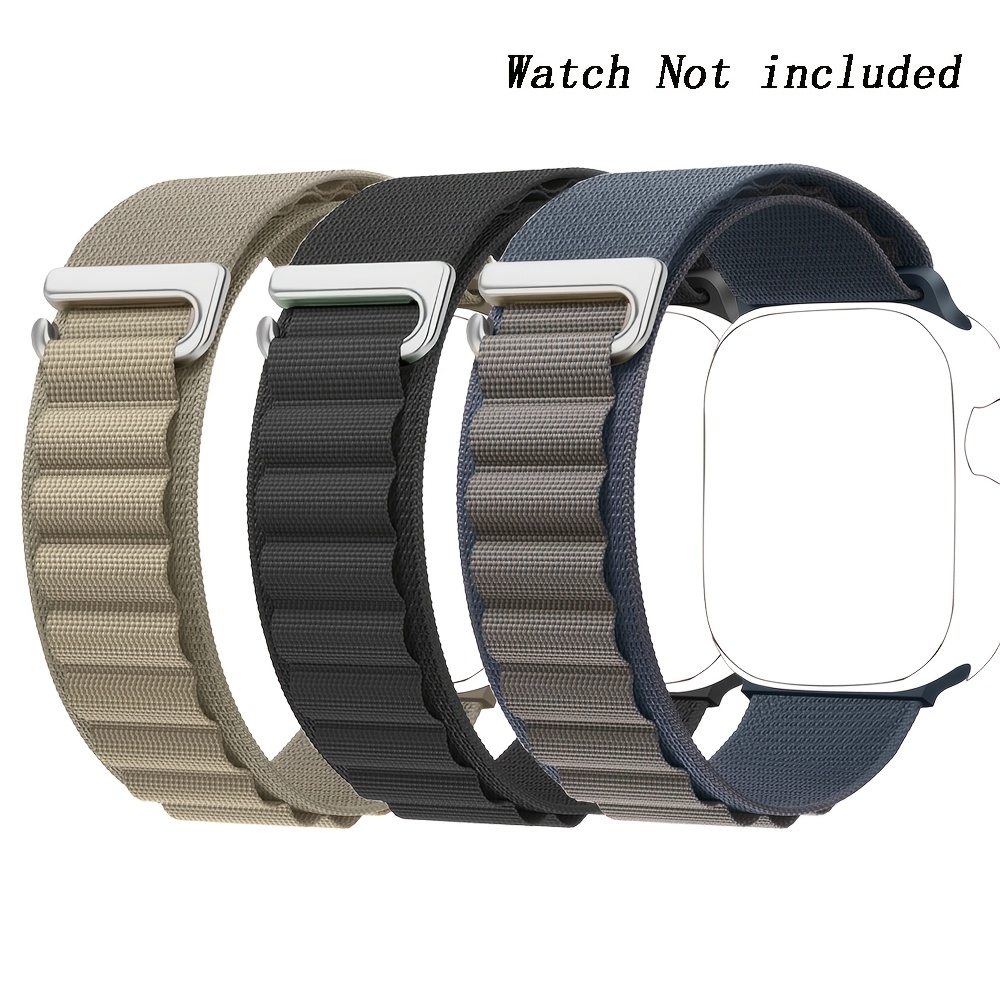 TEMU Ttishei 3-pack Nylon Watch Bands, Suitable For Watch 49mm 46mm 45mm 44mm 42mm 41mm 40mm 38mm (watch Bands Only)