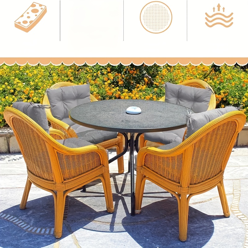 outdoor patio folding chair cushion with storage strap heavy