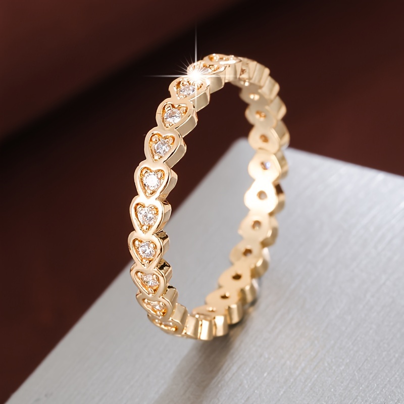 Love Arrangement Design With Artificial Synthetic Zirconia Women's Ring