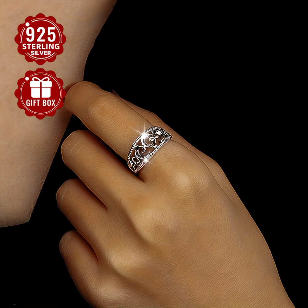 925 Silver Vintage Cloud Pattern Ring for Women